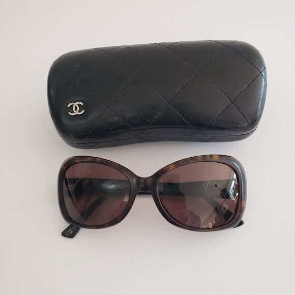 Authentic Vintage Chanel Oversized Iconic Double C Butterfly Sunglasses W/ Case - Picture 16 of 16